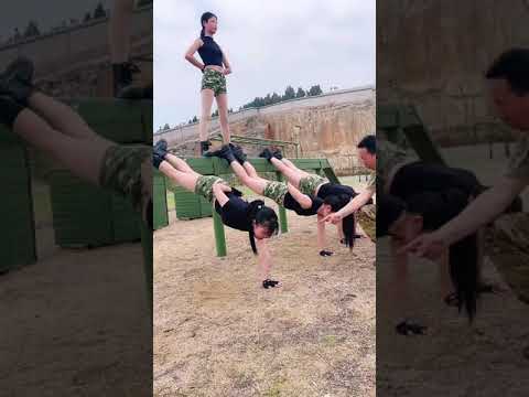Craziest Military Training Exercises Metamorphosis girl meets a good instructor #outdoor