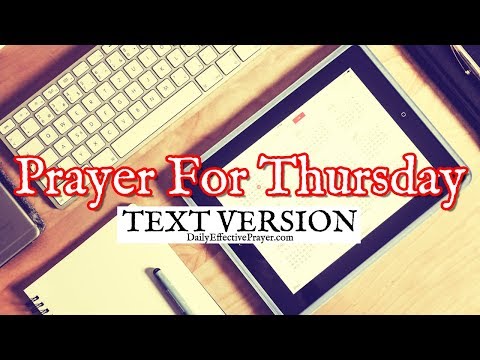 Prayer For Thursday (Text Version - No Sound) Video