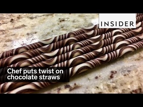 A French pastry chef puts his own spin on chocolate straws