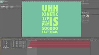Kinetic Typography Tutorial