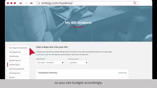 myAdvisor from Entergy: Compare, analyze and project your bill.