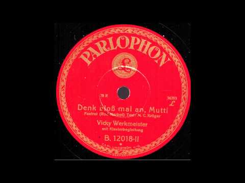 Denk bloß mal an, Mutti / Vicky Werkmeister mit Klavierbegleitung