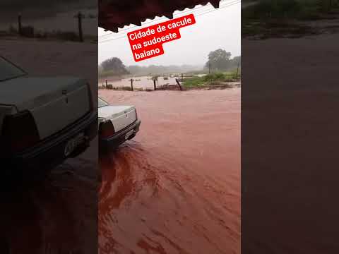 saída de cacule pra Jacareí ba/forte chuva provoca enchente