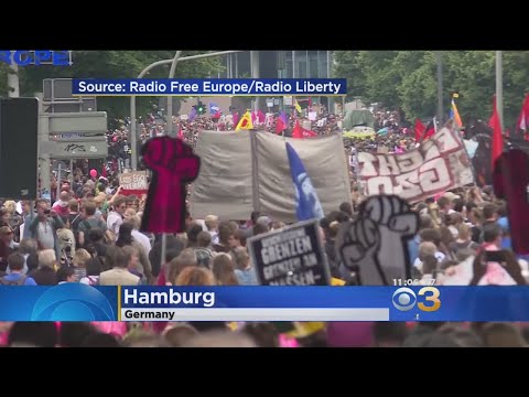 About 50,000 Protest G20 Summit In Hamburg, Germany