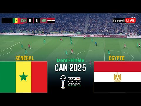 🔴EN DIRECT : SÉNÉGAL vs ÉGYPTE - Coupe d'Afrique des Nations 2025 Match aujourd'hui | Simulation PES