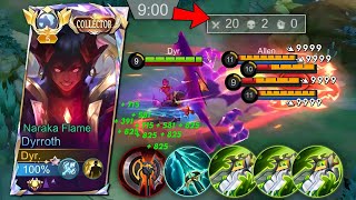 Download lagu WTF DAMAGE!! NEW DYRROTH LIFESTEAL   DAMAGE HACK CHEAT BUILD!! 💀🔥 - Mobile legends mp3