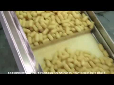 Extruded snack production line/puffed corn snack food making...