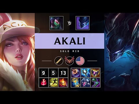Akali Mid vs Nocturne - NA Grandmaster Patch 25.21