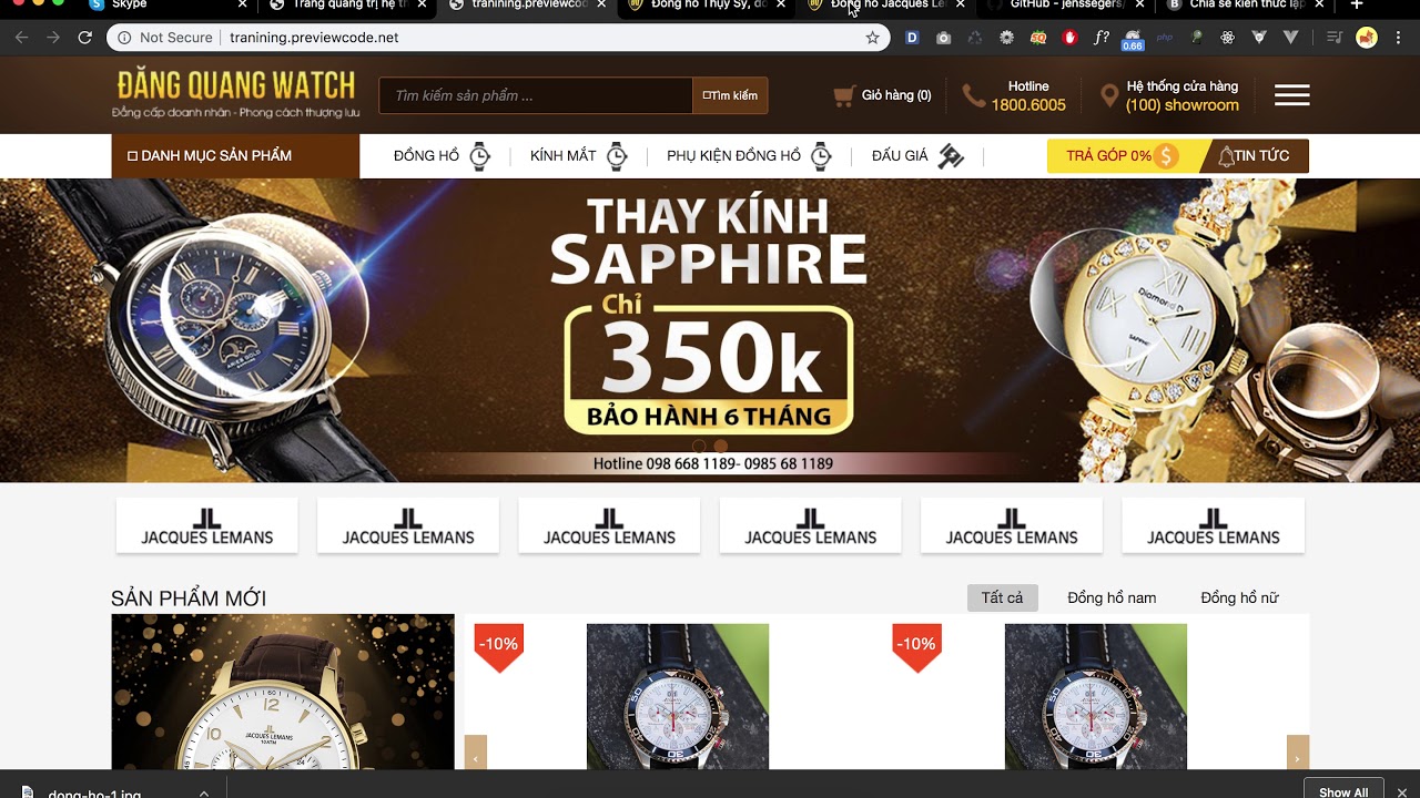 Đăng bài website đồng hồ - Đồ án tốt nghiệp