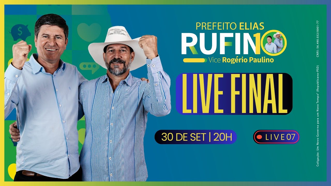 🔴 LIVE 07 FINAL - ELIAS RUFINO - A MUDANÇA 👋🏻👋🏻