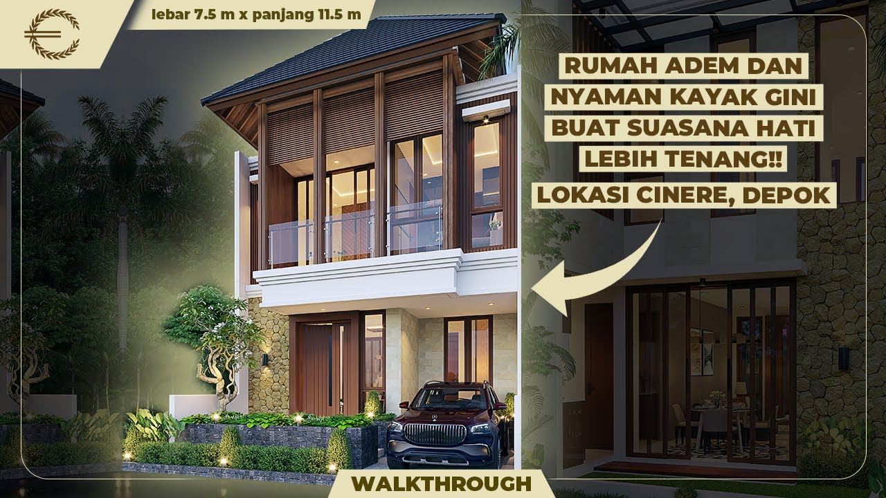 Video 3D Mrs. MDN 1327 Villa Bali House 2 Floors Design - Cinere, Depok