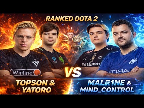Topson INVOKER MID  & Yatoro STORM 1 vs Malr1ne & mind_control – INSANE Ranked Showdown