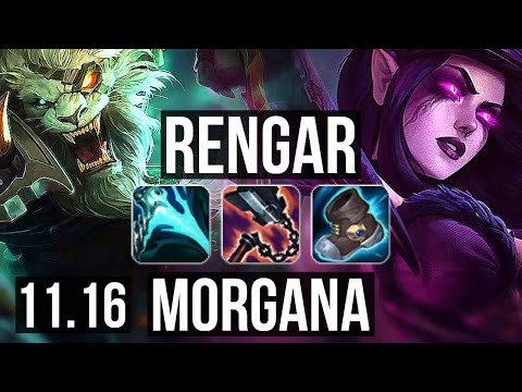 RENGAR vs MORGANA (JUNGLE) | 10/1/6, 68% winrate, Legendary | BR Master | v11.16