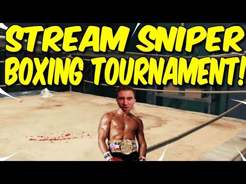I TOLD MY STREAM SNIPERS "WE ARE MEETING IN THE BOXING RING!" FUNNY STREAM SNIPER BLACKOUT BOXING!