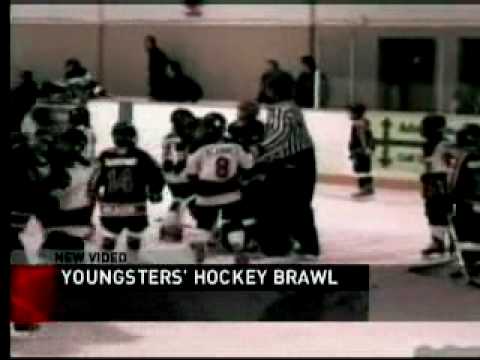 Peewee Hockey Brawl Kids - 8 year olds - Actual Video!