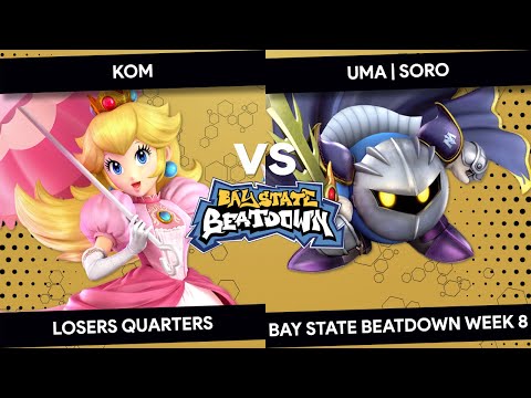 Bay State Beatdown #8 - KOM (Peach) vs UMA | Soro (Meta Knight) - Winners Quarters