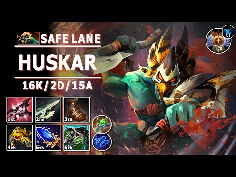 Huskar Safe Lane Carry | 7.32b | Pos 1 Huskar Play | Dota 2 Immortal Gameplay