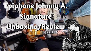 Video thumbnail for Epiphone Johnny A. Signature Unboxing/Review by JLAndersonMusic