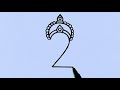 How To Draw A Lord Murugan From Number 2 Easy Easy Lord Subramanya Swamy Drawing