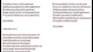Ormakkai Iniyoru Snehageetham Karaoke-By Deepesh B