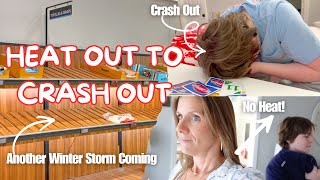 HEAT OUT TO CRASH OUT! | ANOTHER WINTER STORM IS COMING! | Family 5 Vlogs