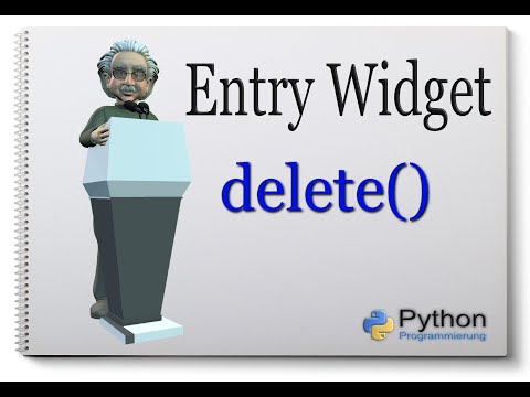 Python Tkinter Entry Widget Method Delete English 3