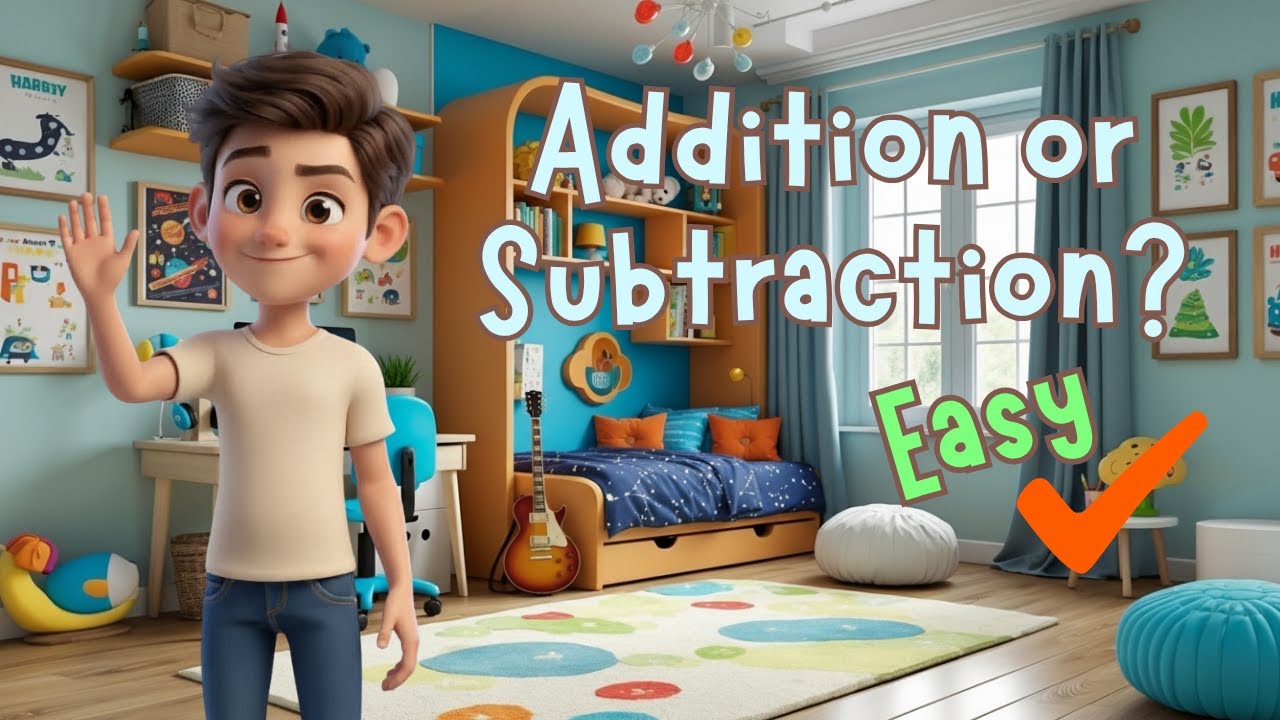 Mixed Addition & Subtraction 🍎🍊🎬 Math Word Problems Made Easy with Lucas