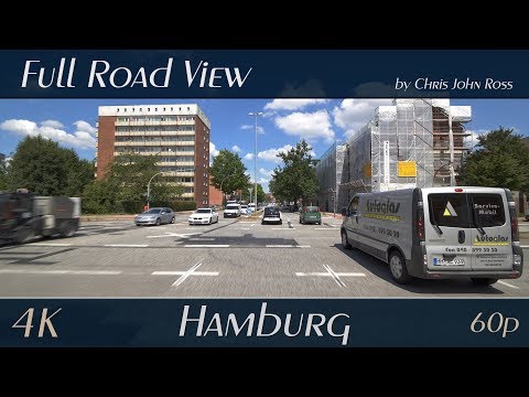 Hamburg, Germany: Hamm, Borgfelde - Grevenweg, Burgstraße - 4K Ultra HD - Autofahrt - Car Ride Video