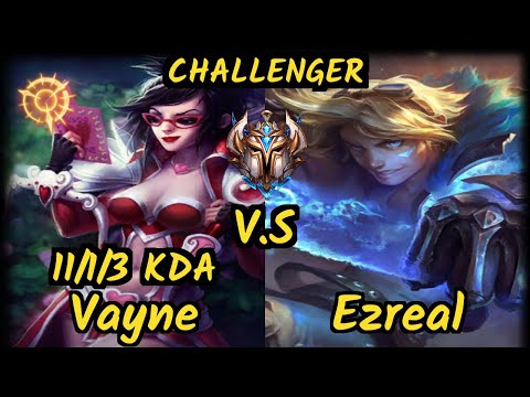 FLA Juzinho (VAYNE) vs EZREAL - 11/1/3 KDA BOTTOM ADC CHALLENGER GAMEPLAY - BR
