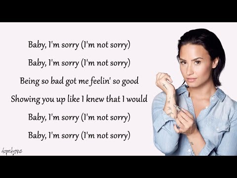 Sorry Not Sorry - Demi Lovato (Lyrics)