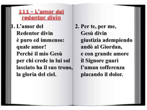 111 L'amor del Redentor divin - Innario Chiesa Cristiana Avventista del Settimo Giorno 2014