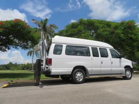 2011 White /Gray Ford E-Series Van E-350 Super Duty Extended (1FTSS3EL3BD) with an 5.4L V8 SOHC 16V engine, located at 4301 Oak Circle #19, Boca Raton, FL, 33431, (954) 561-2499, 26.388472, -80.084045 - Photo#5