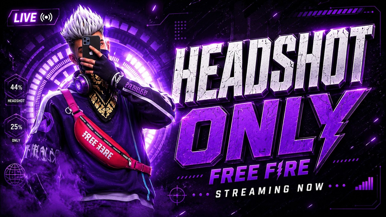 DAY 23 | 🔴LIVE FREE FIRE - HEADSHOT TRY KARTE HAI 2016