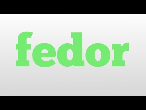 fedor meaning and pronunciation