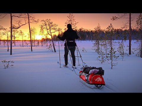 Five Day Ski Trek in a Northern Mire Wilderness (Finnish w/ English subtitles)