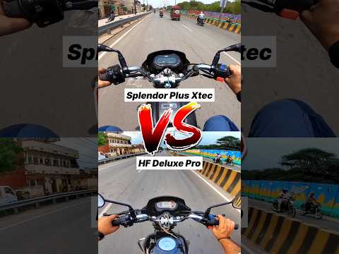 2025 Hero Splendor Plus Xtec vs HF Deluxe Pro 🤯🔥 Gear Challenge #shorts #splendor