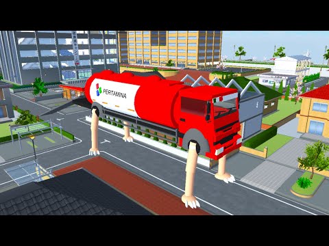 Truk Minyak Kaki Monster Minta Makan 😱 sakura school simulator