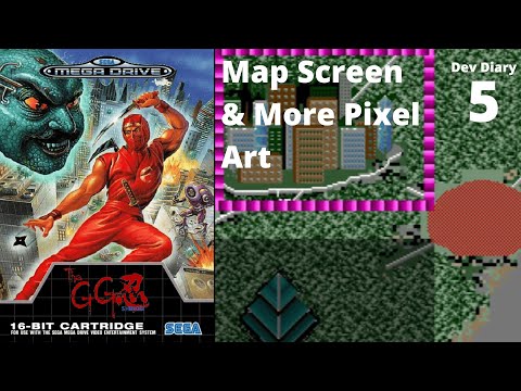 Map Select & More Graphics - GG Shinobi Remake for Sega Mega Drive & Genesis - Dev Diary 5