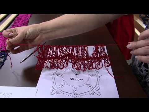 Mulher.com 02/04/2014 Helen Mareth - Blusa em squares crochê de grampo Parte 1/2