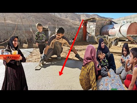 🎄 "A Colorful Christmas: Cementing the Majid Family's Yard for a Pleasant Winter!"