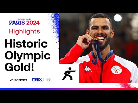 Tunisia's Firas Katoussi wins historic Taekwondo gold in men's -80kg 🇹🇳 | #Paris2024 #Olympics