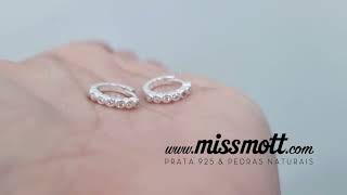 Vídeo de Brinco Argola Click 7 pontos de Luz Envolto 2 mm - 12 mm X 2 mm