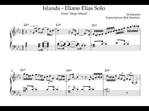 Eliane Elias Solo Transcription on Islands