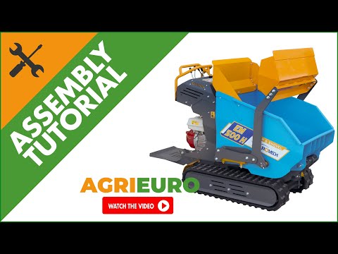 EuroMech EM500H-Dump & Shovel Tracked Power Barrow - Hydraulic dumper 500 Kg - Assembly tutorial