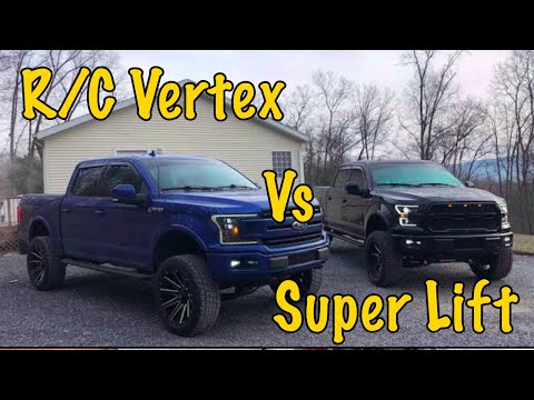 F150 SuperLift vs Rough Country Vertex 6 inch Measurements