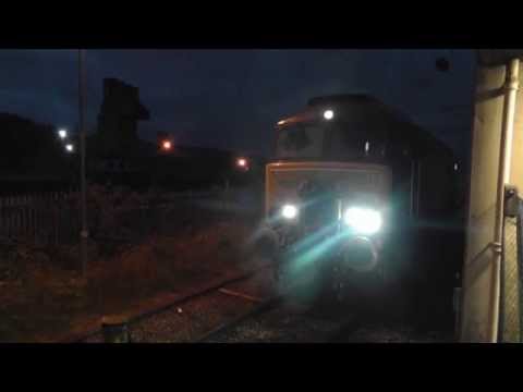 DRS 57/3's, 57308 with 37402 dit, and 57310/57301 at Carnforth, 4th August 2015