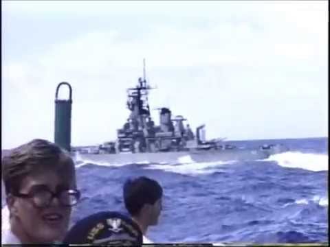 USS DENVER LPD-9 RIMPAC 1990 and USS MISSOURI BB-63