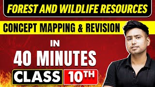 FOREST AND WILDLIFE RESOURCES in 40 Minutes | Geography Chapter 2 | Class 10th CBSE Board