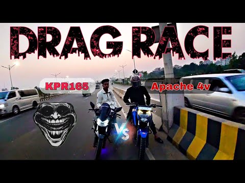 LIFAN KPR165 EFI VS APACHE RTR160 4V : DRAG RACE || STORY OF MAD 46  #kpr #apachertr1604v #dragrace