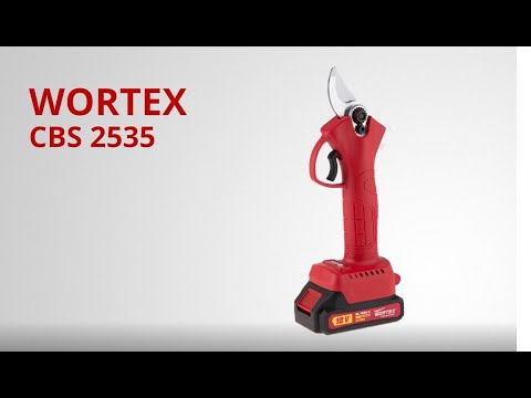фото аккумуляторный секатор wortex (вортекс) cbs 2535 xlt бесщеточный, 18 в, ветки до 25 мм 0